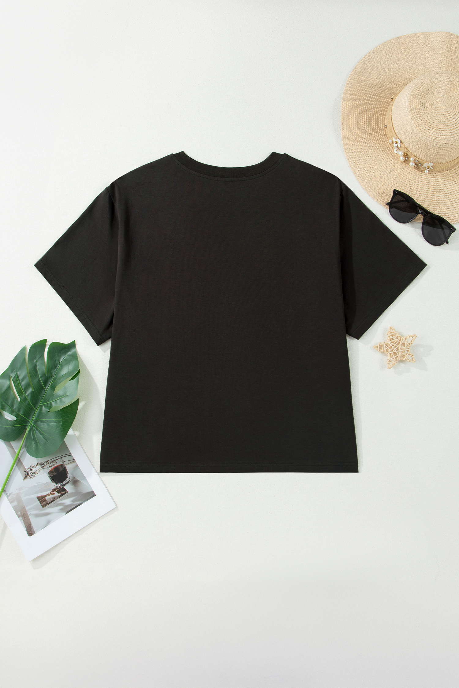 Carbon Grey Plus Size Western Aztec Bull Skull Printed T Shirt - Image 3