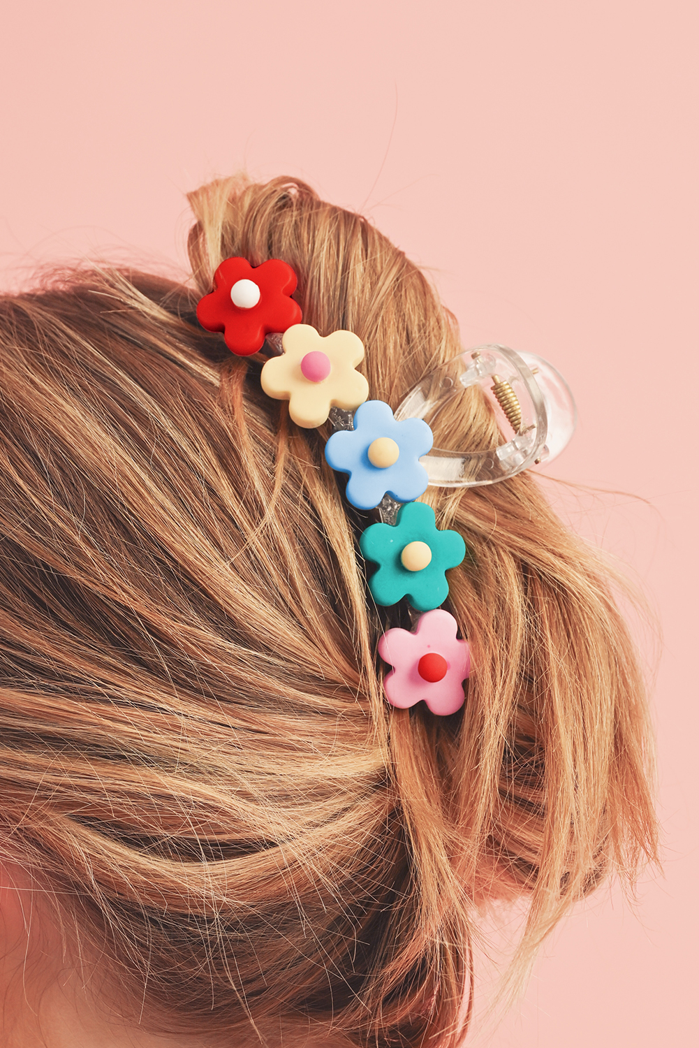 Multicolour Flowers Cute Hair Claw Clip - Image 3