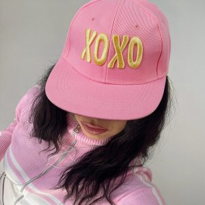 Bonbon XOXO Letter Embroidered Valentines Day Custom Baseball Cap