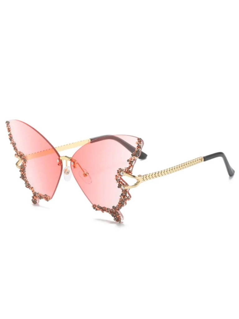 Vintage Gradient Butterfly Rhinestone Sunnies
